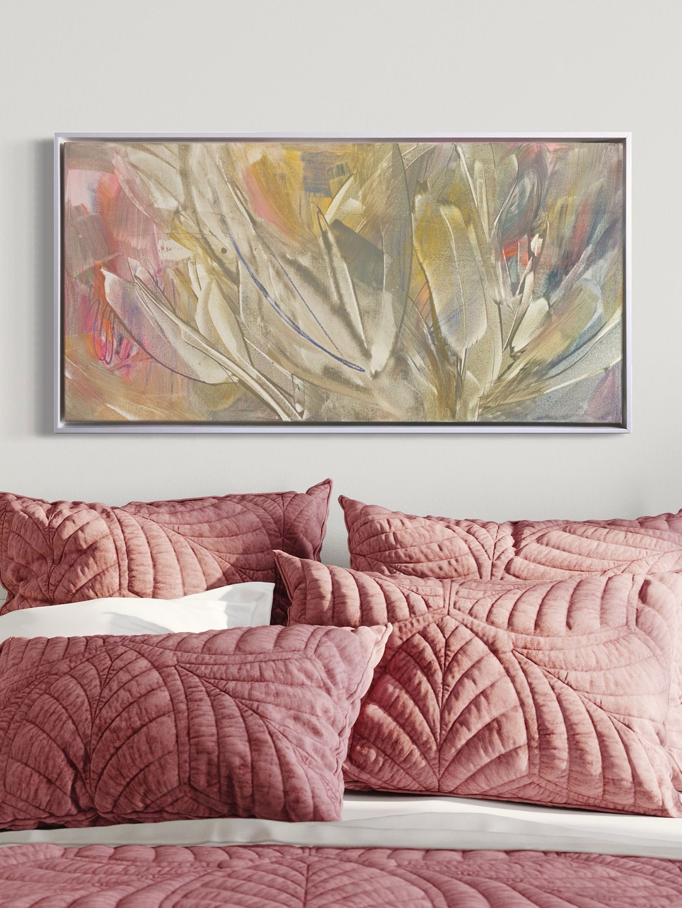"Flying with My Eyes Closed" - 18” x 36” Framed
