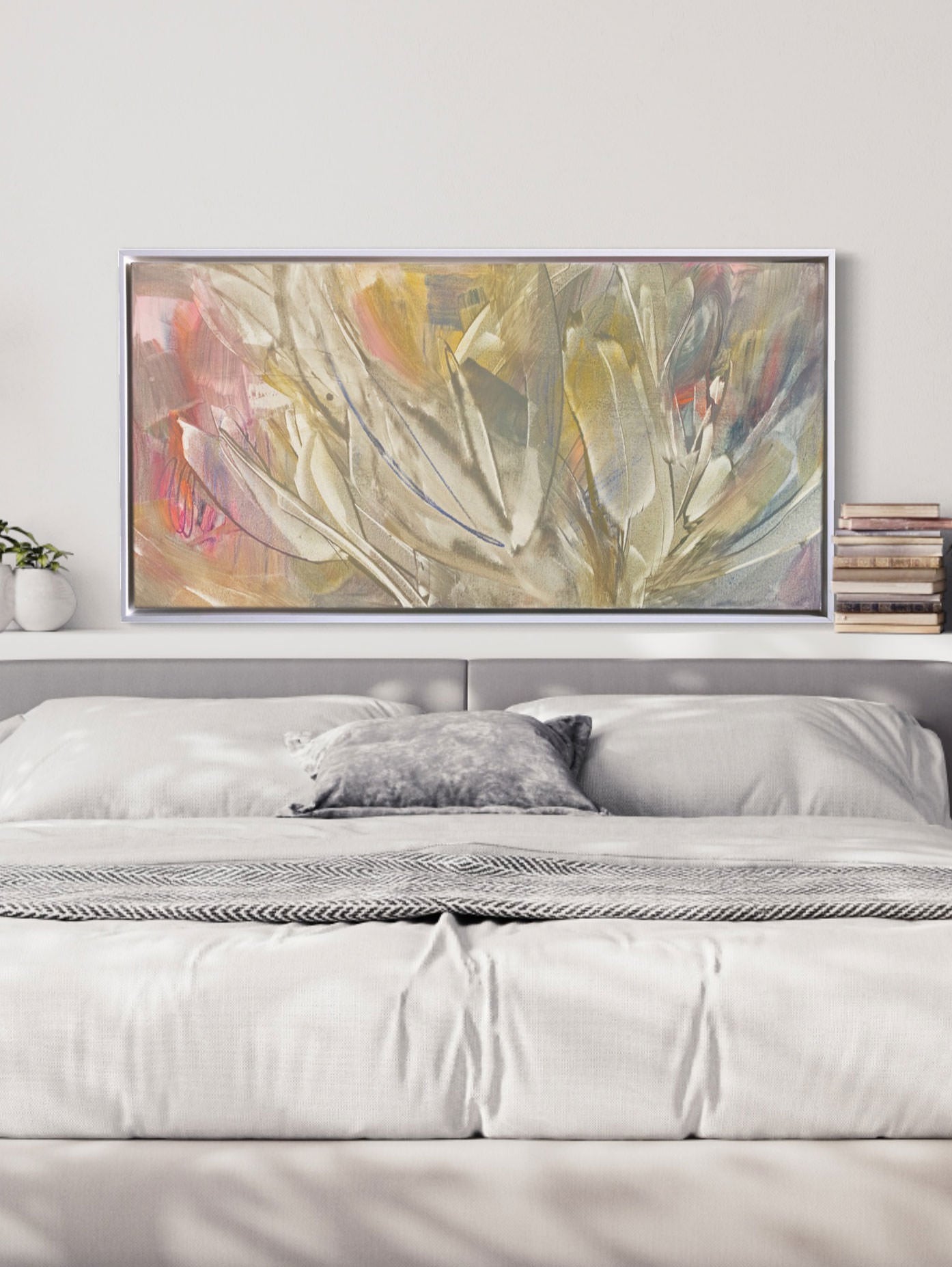 "Flying with My Eyes Closed" - 18” x 36” Framed