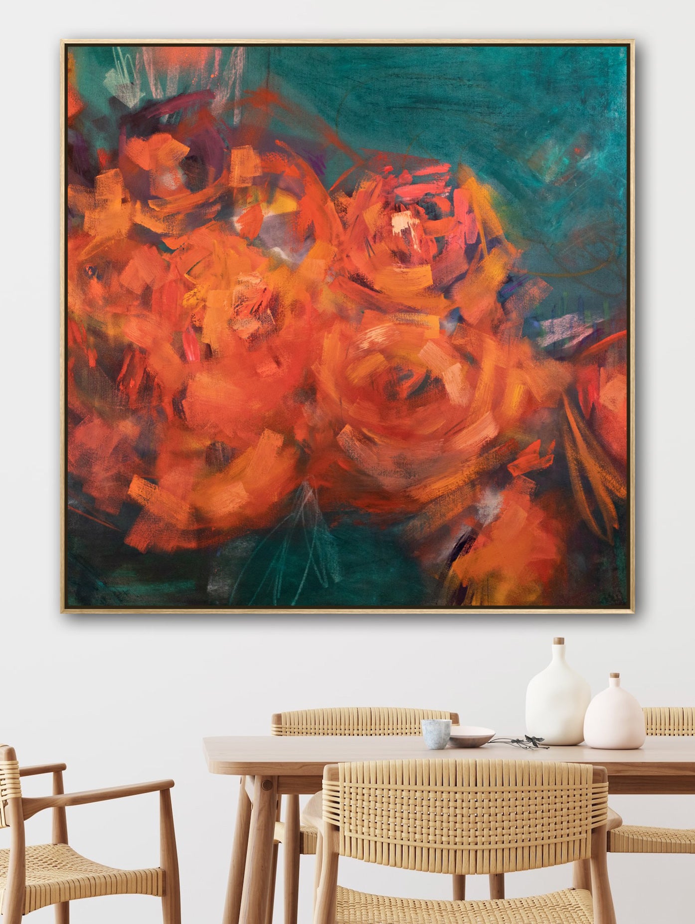 "I Beg Your Pardon" - 44.25 x 46.5” Framed