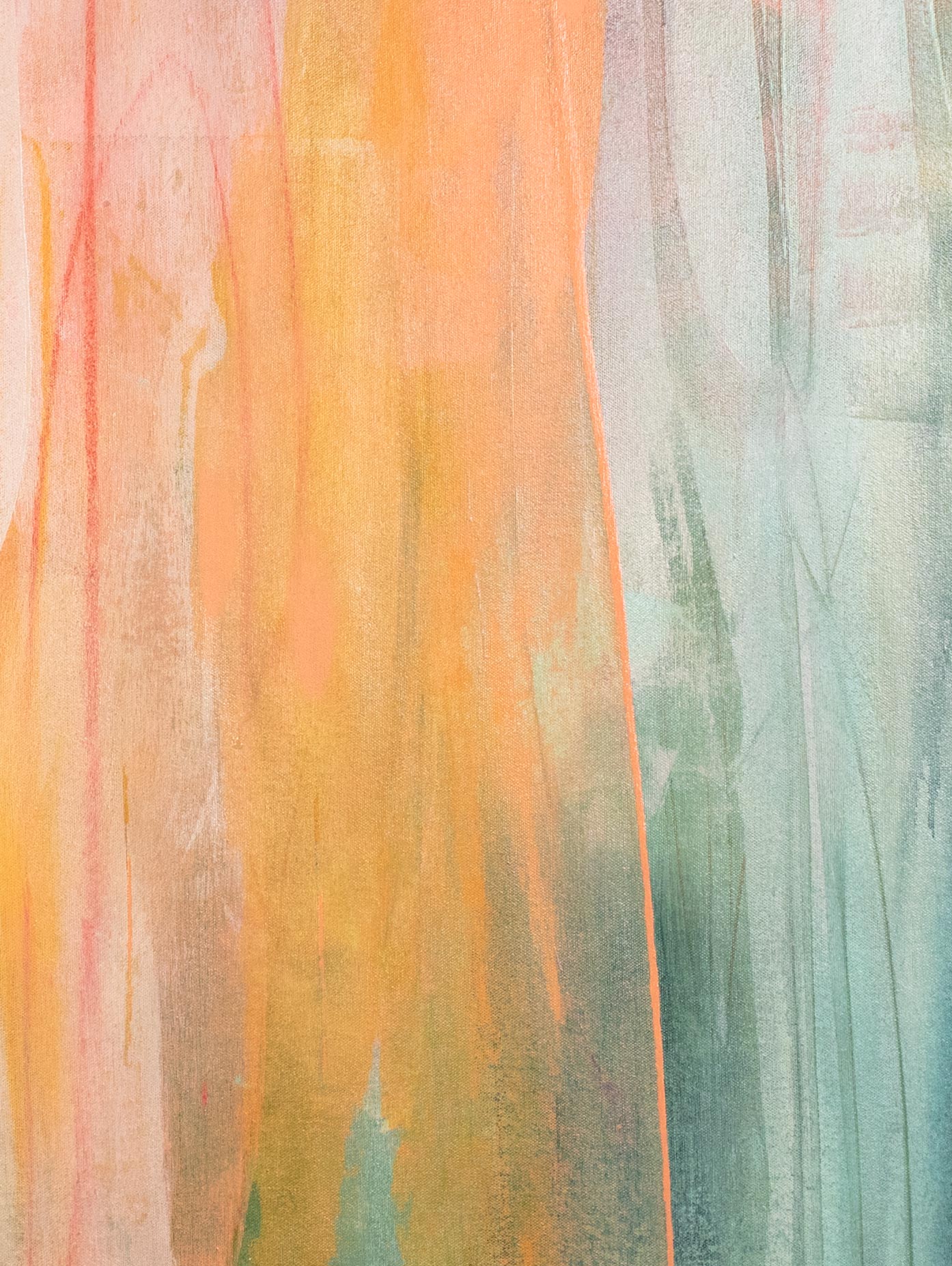 "Rainbow Waterfall" - 43" x 41.5"